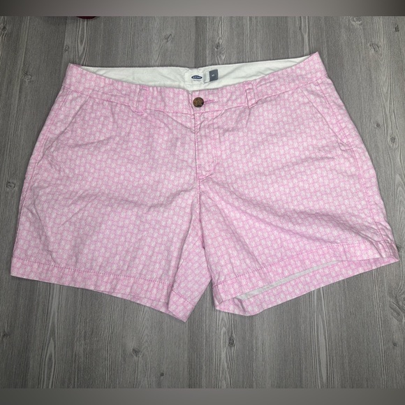 Old Navy - Everyday Shorts - 5” Inseam - Sz 10 - Pink Pineapple - Picture 1 of 5